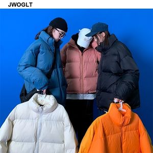 JOVENS MENINAS JAPETO DE INVERNO NOVO casual casual quente e espesso do vento Korea Fashion Couples Zipper Outwear Parkas Men 210412