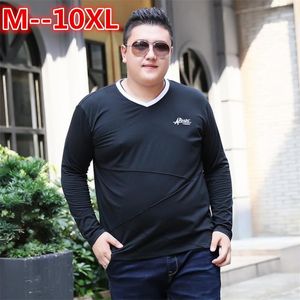Men s T Shirts XL XL XL XL XL Spring Fake Double Layered T Shirt Men Long Sleeve Cotton Fashion Tops High Quality Slim Fit Tees