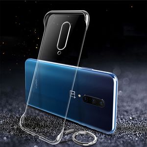Slim Frameless Clear Phone Cases For OnePlus 10 9 8 7T 7 Pro Cover 9R 8T Inflexible Material Ultra Thin PC Hard