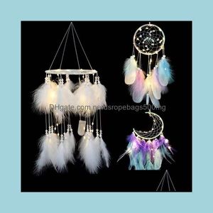 Konst och hantverk Arts Gifts Home Garden Girl Dream Catcher Wind Chimes Hanging Dreamcatcher barn barn sovrum babyrum dekoration aes