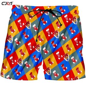 Mens 3D Printed Clothing Christmas Stockings And Gift Boxes Creative Diamond Man Winter Shorts 220623