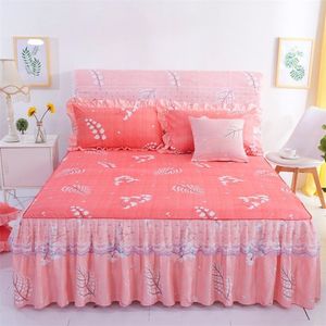 40 bäddskjol utan halkutrustat ark täcke sängen utdrag chiffong lakan för bröllopsdekoration säng täckning med elastiskt band 220623