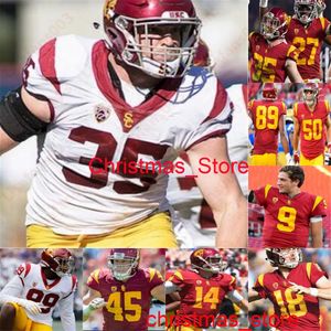 USC Trojans Futbol Dikişli Jersey Özel Sayı 6 Michael Pittman Jr. 51 Marlon Tuipulotu 10 John Houston Jr. Devon Williams