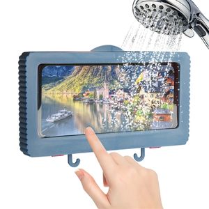 Liner Tablet Or Phone Holder Waterproof Case Box Wall Mounted All Covered Mobile Shelves SelfAdhesive Shower Accessories 220809