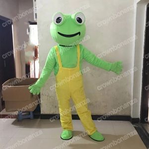 halloween Green Frog Mascot Costumes High quality Cartoon Mascot Apparel Performance Carnival Adult Size Promotional Advertising Clothings