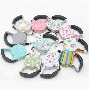 4 Leia de cachorro retrátil 9 cores moda moda de filhote de filhote de tração automática Nylon Walking for Small Dogs Cats Pet Leads LJ201112