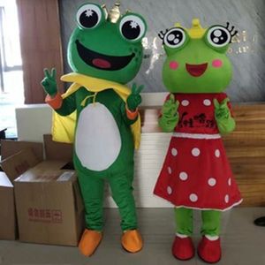 Frogs Mascot Costumes Cartoon Apparel Birthday Party Masquerade Mascot Costume Advertising Halloween Christmas Outfit Adult Size