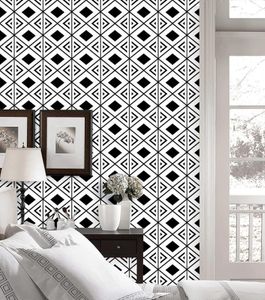 Wallpapers Black/White Self Adhesive Wall Sticker 3D Removable Po Wallpaper For Bathroom Decor Peel And Stick PVC Mural