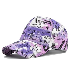 Graffiti Print Beisebol Bonic Spring Suhat Letter Colorido Homens Mulheres Unissex-Teens de Algodão Snapback Caps Moda Hip Hop Hat