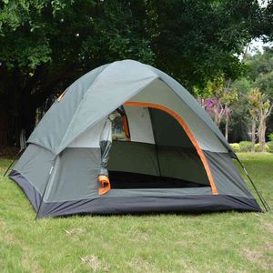 XC USHIO Outdoor Camping Tent Upgraded Waterproof Double Layer 3-4 Person Travelling Fishing Hiking Sun Shelter 200x200x130cm H220419