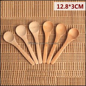 Wooden Jam Spoon Baby Honey Coffee New Delicate Kitchen Using Connt Small 12.8*3Cm Japanese Bamboo Eco Drop Delivery 2021 Spoons Flatware Ki