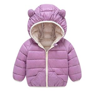 Осень и зима новые дети в пиджаках для мальчиков и девочек детская мультфильма сетка сплайсинга вниз детскую куртку J220718