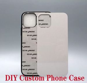 Custom Phone Case TPU PC Blank 2D Sublimation Hard Plastic Heat Transfer with Aluminum Inserts for iPhone 14 13 11 12 XS MAX Samsung S10 NOTE 9