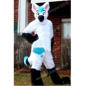 Halloween White Husky Fox Dog Mascot Costumes Carnival Hallowen gåvor Vuxna Fancy Party Games outfit Holiday Celebration Cartoon Character Outfits