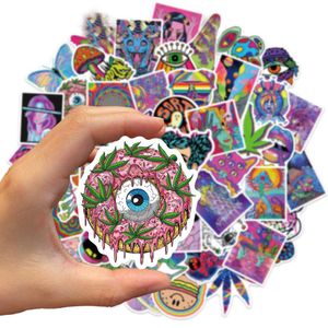 New Waterproof 10 30 50pcs Cartoon Psychedelic Gothic Cool Stickers Aesthetic Art Graffiti Decals Skateboard Guitar Toy Sticker fo256O
