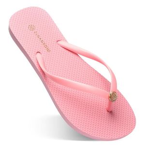 Mode Hausschuhe Strandschuhe Flip Flops Damen Grün Gelb Orange Marine Bule Weiß Rosa Braun Sommer Sport Sneaker 35-38 Outdoor Gut 36-47 Schön