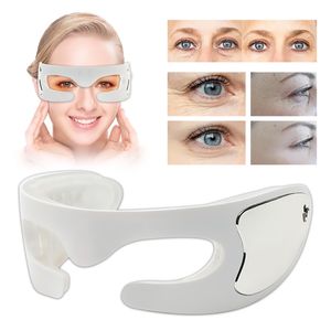 3D LED -ljusterapiögon Mask Massager Värme Spa Vibration Led Face Mask Eye Bag Wrinkle Removal Trötthet Relief Beauty Device 220514