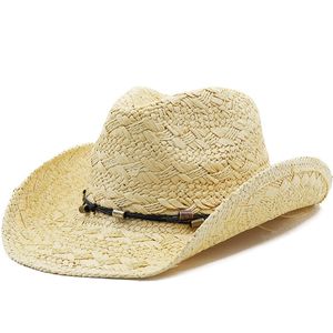 Cappelli da sole estivi per donna Uomo Hollow Out Beach Cappello di paglia per uomo Protezione UV Cap Chapeau Femme Cappello Panama da cowboy