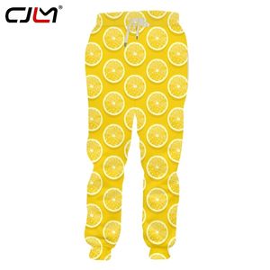 3D Meyve Limon Sarı Erkek Swearpants Baskı Taze Tema Man Pantolon Unisex Büyük Boyut Pantolon 220623