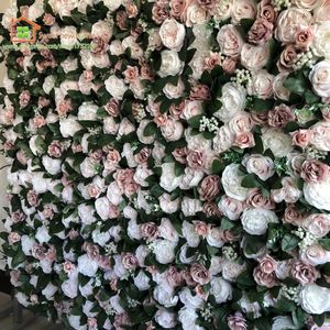 Flores decorativas grinaldas artificiais parede de flores de fundo pilar de gramado runner falsa placa road chumbo home 3d diydecorative