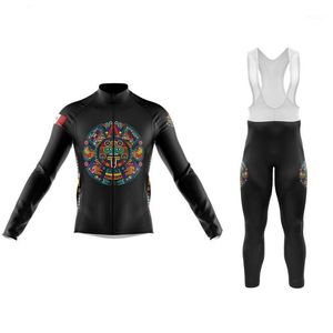 メンズTシャツ2022冬の長いサイクリングセットメキシコシリーズスーツクイック乾燥通気性のある装備