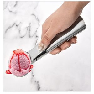 Ice Cream Tools Scoops Stacks Rostfritt Stål Digger Non Stick Fruit Ice Ball Maker Watermelon Ice Spoon Tool