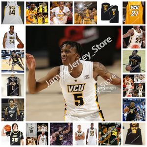 NCAA VCU Dikişli Kolej Basketbol Forması 4 Jalen DeLoach 5 Marcus Tsohonis 11 KeShawn Curry 10 Vince Williams Jr. Arnold Henderson VI Hason Ward Jarren McAllister