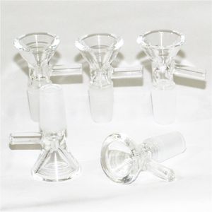 14mm 18mm Heady Smoking Glass Slide Bowl Pezzi Bong Ciotole 3 diversi disegni Tubi per acqua maschili Recuperare Catcher Bubbler Dab Rigs Bong