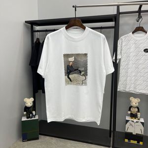 Moda masculina camiseta com estampa de grife camisetas masculinas clássicas polos masculinas soltas roupas de algodão hip hop roupas de rua manga curta
