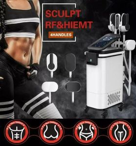 Kraftfull Emslim Neo Slimming Machine 4 HANDLAR RF CUSHIO BODY SHAPING EMS Bygg muskler Skulptering av muskelstimulator Viktförlust Skönhetsutrustning