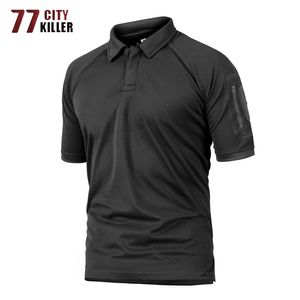 77City Killer Summer Tactical Military Polo Shirt Men Army Camo Polo Shirt Mans andningsbara snabbtorkningsarmficka Polo -skjortor 210308