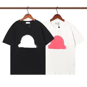 22SS Yeni Erkek Tasarımcı T Shirt Yaz Çiftleri Giyim Yüksek Kaliteli Mo Kısa Kollu Klasik Lettern Kadınlar Kısa Kollu Lüksler Saf Pamuk Dış Mekan Giysileri