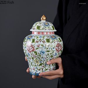 Garrafas de armazenamento Jars de esmalte Jar Geral Jar Cerâmica Candy Tea Caddy Recipientes Cosméticos