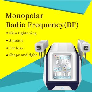 Kommersiell användning 10 handtag Hot skulpteringsteknisk bantning Monopolar RF Mono Polar Radiofrekvensterapi Ansiktsskyddande Lyftande anti-aging fettförbränningsutrustning