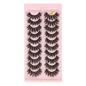 Multilayer Thick Crisscross Russian False Eyelashes D Curl Soft & Vivid Reusable Hand Made Curly Fake Lashes Extensions Eyes Makeup Easy to Wear DHL
