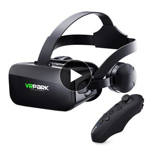 Virtual Reality Devices großhandel-3D VR Brille Box Virtual Reality Reality Helm Devices Wireless Rocker VR Headset für Zoll Smartphones iOS Android Phone Videospiele