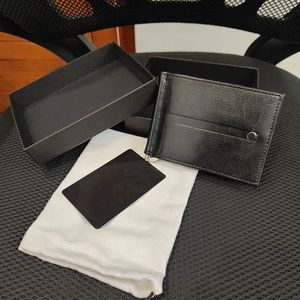 Luxury Business Card Holders Mens Korta plånböcker Designer Handväskor Kalv Leather European och American Style Womens Coin Purses Folding Portfolios