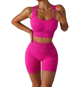 Wholesale sexy women yoga shorts for sale - Group buy Women High Waist Soft Compression Solid Color Sexy Scrunch Butt Seamless Yoga Shorts and Bra Set