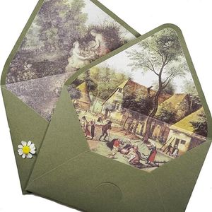 Подарочная упаковка 10 шт./Набор авокадо зеленый серия винтажные конверты свадебные приглашения