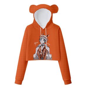 Herren Trenchcoats Mysta Rias Merch 3D-Druck Bärenohren Hoodies Kindergröße Trendiges SweatshirtHerren