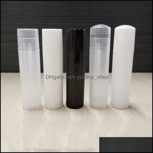 Paketleme Şişeleri Ofis Okulu İşletme Endüstriyel 5ml Boş Dudak Tüpleri Mini Plastik Şişe Kozmetik Chapstick Ruj Balsam Tüp Kapakları