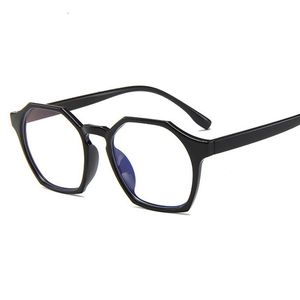 Mode solglasögon ramar vintage anti blå ljus glas ram rund lins myopia optiska enkla män transparent glasögon falskt kvinnodoka