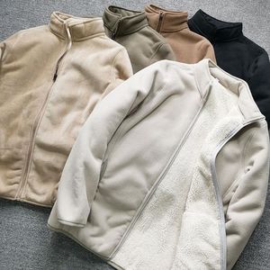 Men's Jackets Fleece Jacket Men Winter Warm Coat Wool Lined Thicken Casual Sports Fashion Clothing Sherpa JacketMen's