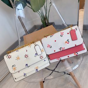 Torba projektantów łańcucha Crossbody Square Portfel Ladies torebka na ramię skórzana marka projektantka Portfele Kobiet 220401