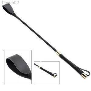 Bondage Boutique Slim Leather Riding Crop Horse Whip Pony Spanking Knot BDSM Lash Fetish Flogger Sex Produkt för par Kvinnor L220808