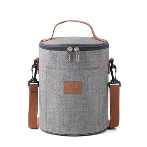 New Tote round insulate Lunch Bag Women Student Lunch Box Bento Thermo Bag Office School Picnic Cooler Bag Bolso 201015