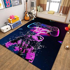 Carpets Gamer Gamepad 3D Home Living Room Area Rug Kids Boys Play Gaming Chair Mat Non-Skid Bedroom Kitchen Floormat DoormatCarpets