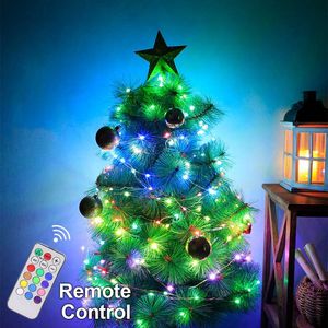 Strings String Lights 10m 20m Remote Control Timing Battery USB Wedding Home Indoor Outdoor Decoration Waterproof For Christmas TreeLED LED