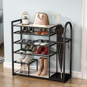 Clothing & Wardrobe Storage Minimalist Entrance Shoe Cabinets Large Classic Metal Black Luxury Meuble Chaussure Home Furniture OC50XGClothin