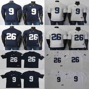 College Football Jersey Trace McSorley 9 Jersey Blue White Saquon Barkley 26 Rare Penn State Nittany Lions Jerseys 150TH